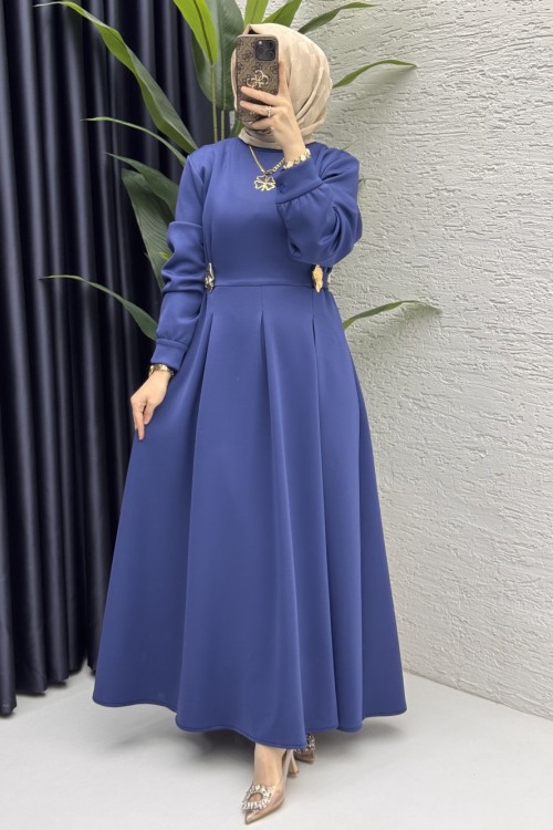 Piraye Elbise Tesettür Giyim  İndigo