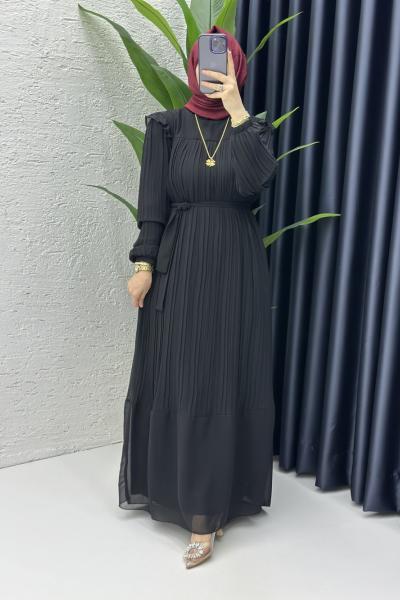 Rabia Tesettür Elbise Siyah