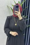 Rabia Tesettür Elbise Siyah