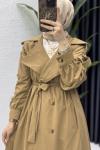 Rabia Trench Tesettür Giyim  Toprak