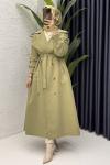 Rabia Trench Tesettür Giyim  Yeşil