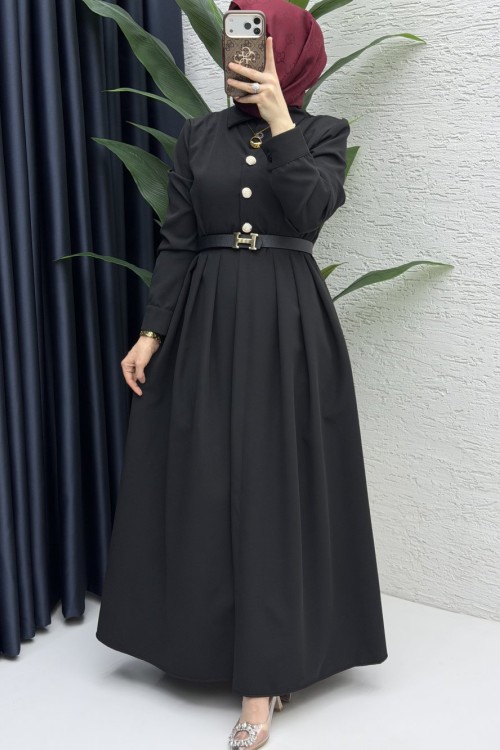 Reyyan Elbise Tesettür Giyim  Siyah