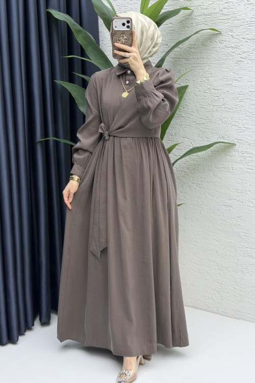 Sadem Elbise Tesettür Giyim  Kahve
