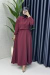 Sahre Elbise Bordo