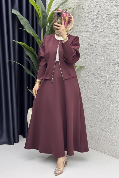 Selen Etekli Takım Bordo