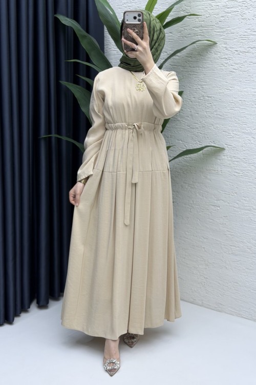 Selvi Elbise Tesettür Giyim  Taş Rengi