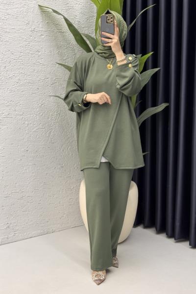 Sema Takım Tesettür Giyim  Haki