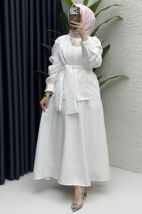 Seniha Etekli Takım Ekru