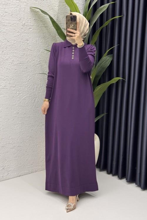 Seray Elbise Tesettür Giyim  Mor