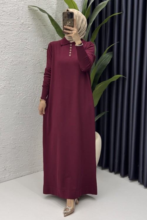 Seray Elbise Tesettür Giyim  Bordo