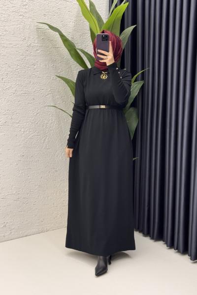 Sermin Elbise Tesettür Giyim  Siyah