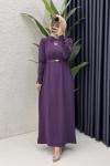 Sermin Elbise Tesettür Giyim  Mor