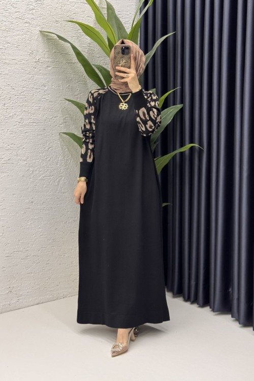 Serra Elbise Tesettür Giyim  Siyah