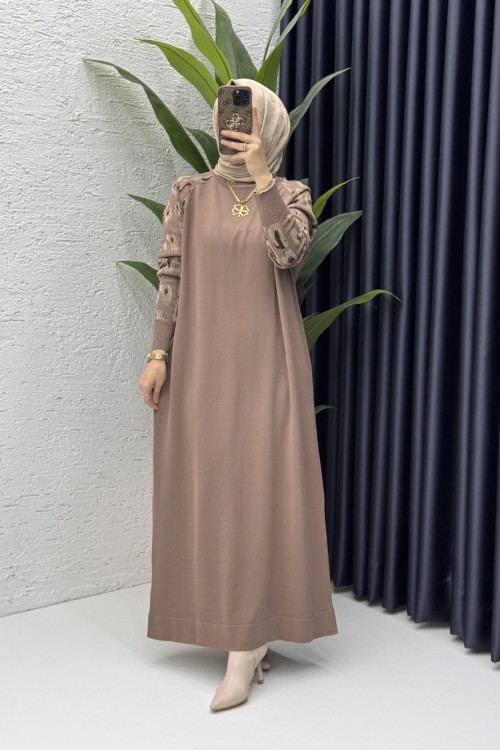 Serra Elbise Tesettür Giyim  Vizon