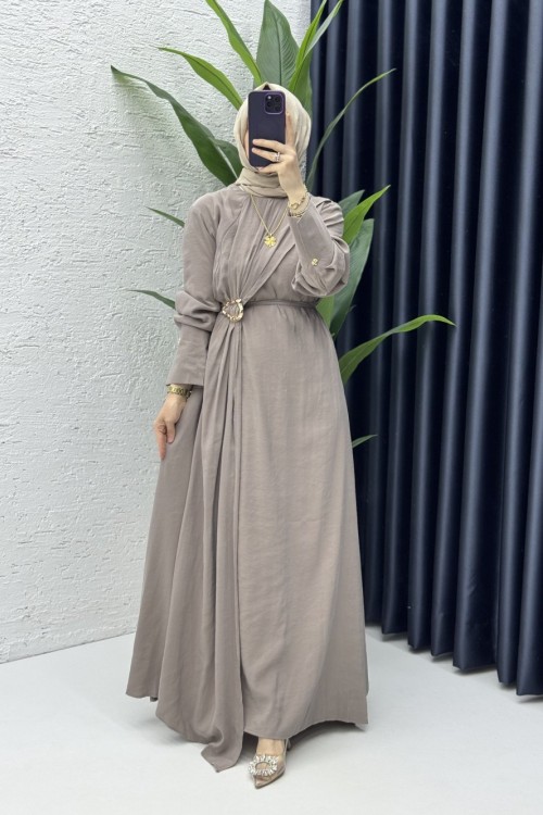 Sevde Elbise Tesettür Giyim Vizon