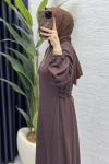 Şeyma Elbise Tesettür Giyim  Kahve