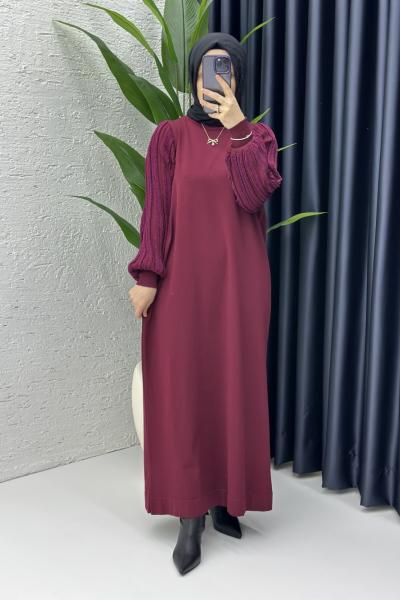 Simge Elbise Bordo