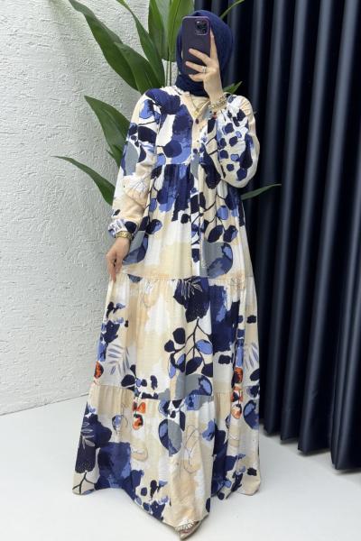 Sümbül Elbise Tesettür Giyim Lacivert