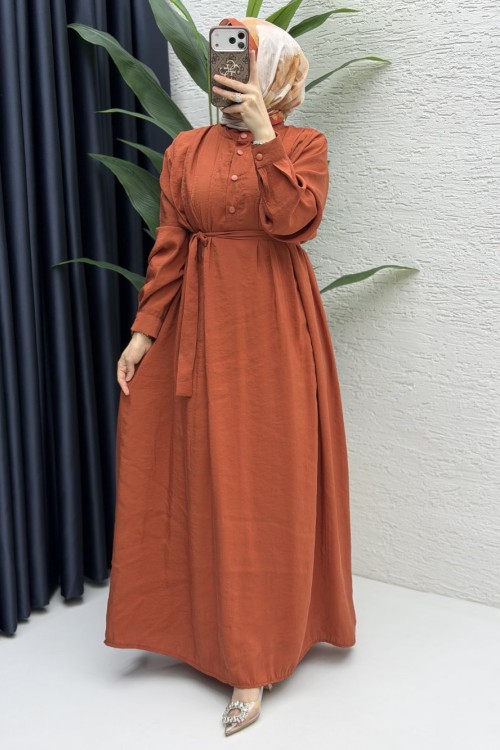 Şura Elbise Tesettür Giyim  Kiremit