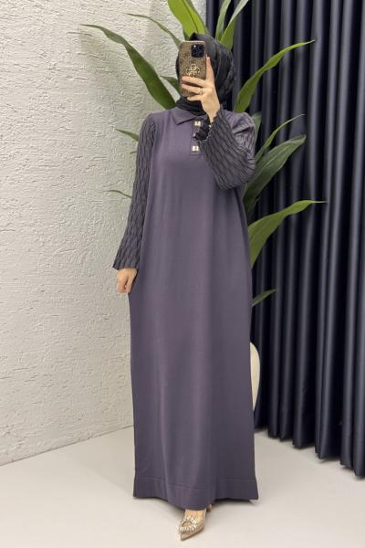 Umay Elbise Tesettür Giyim Antrasit