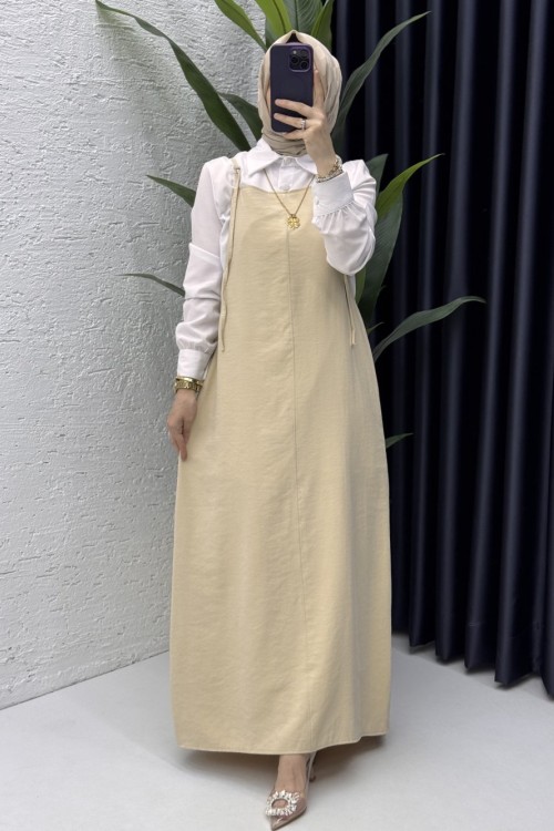 Yağmur Jile Tesettür Giyim Taş Rengi