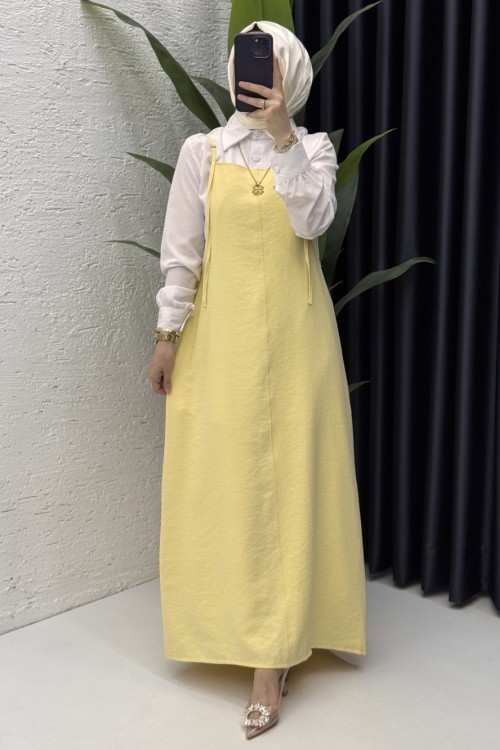 Yağmur Jile Tesettür Giyim Sarı