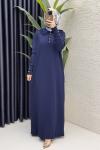 Yasmin Elbise Tesettür Giyim  Lacivert