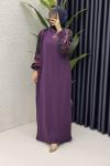 Zerine Elbise Tesettür Giyim Mor