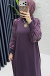 Zerine Elbise Tesettür Giyim  Mürdüm