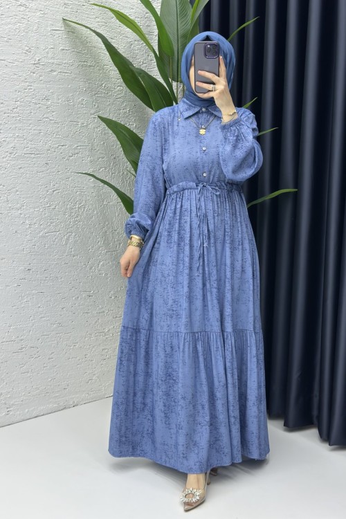 Zerre Elbise Mavi