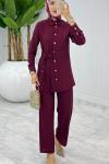 Bordo Premium Vildan Takım Tesettür Giyim Bordo