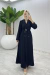 Siyah Premium Sahra Ferace Elbise Tesettür Giyim  Siyah