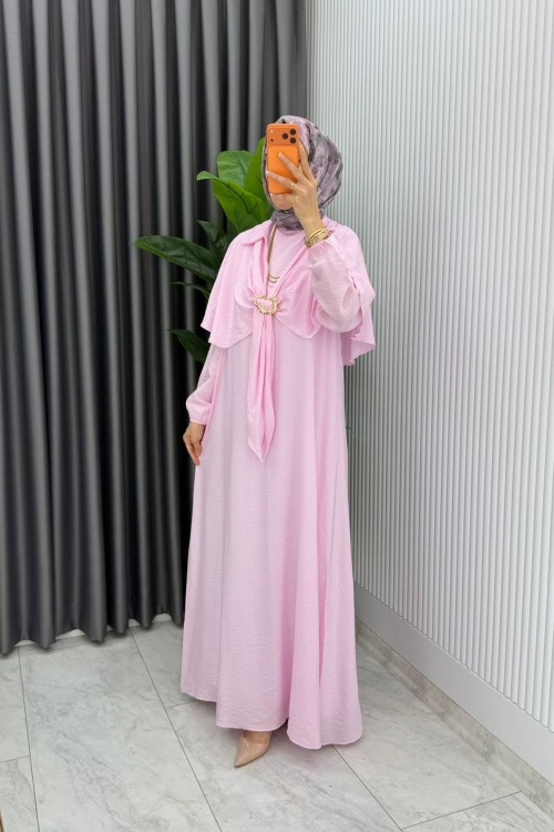 Pembe  Premıum Ceylan Elbise Tesettür Giyim  Pembe