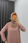 Gül Tuğçe Triko Elbise Tesettür Giyim Premium Seri Gül